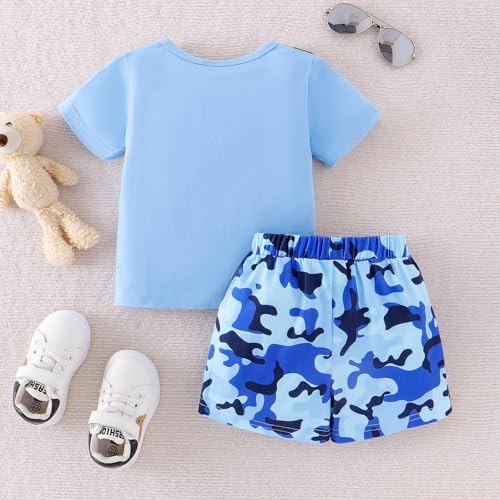 Camo Bear Style Toddler Shorts Set