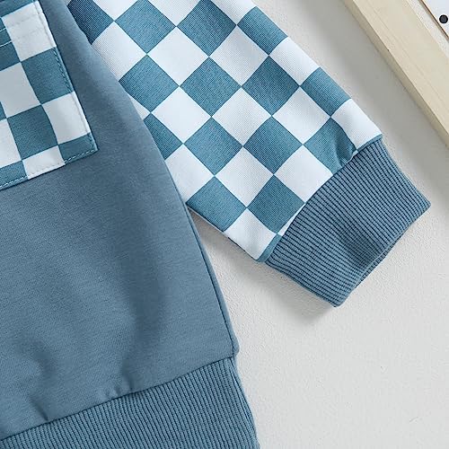 2-Piece Baby Boy Checkered Winter Outfit