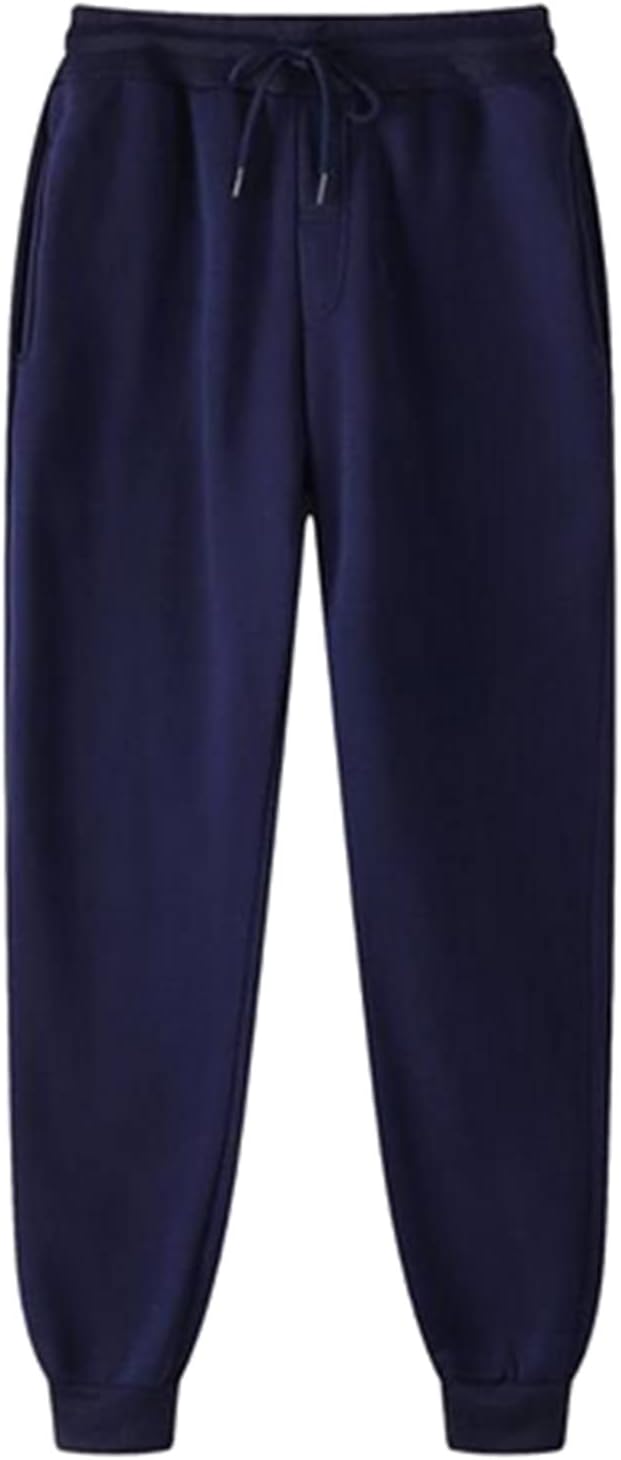 women plus size fleecy sweatpants high waisted drawstring lounging jogging pants