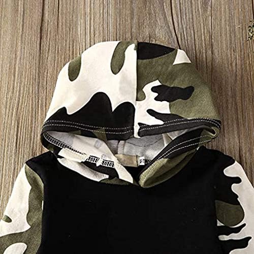 Soft 0-3 Toddler Camouflage Hoodie Set