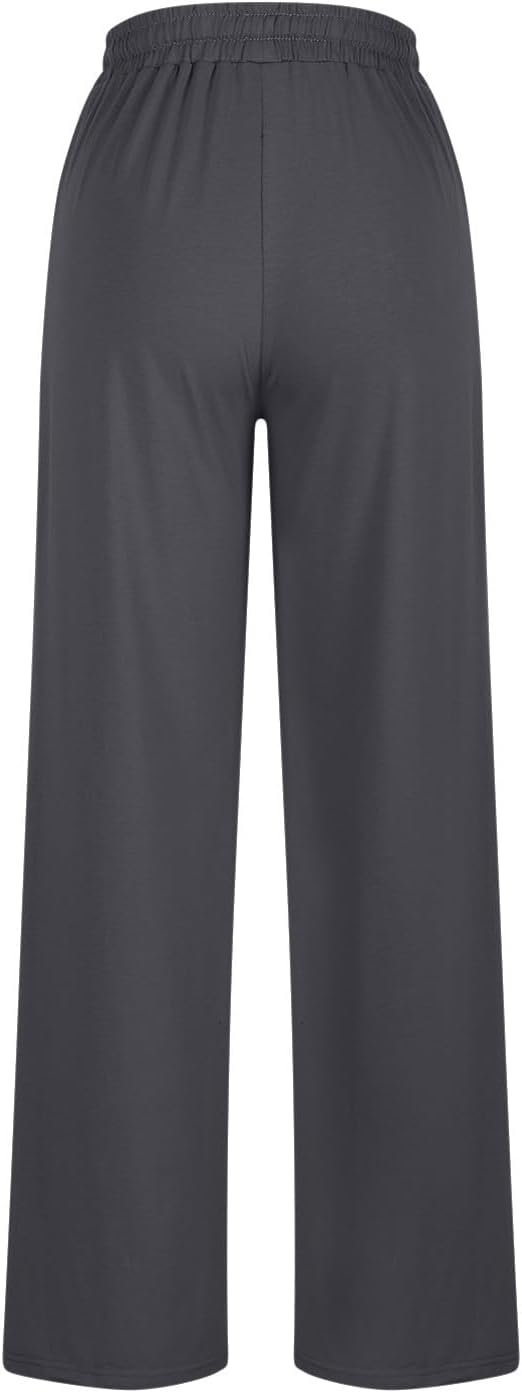 Versatile High Cut Wide Leg Sporty Womens Sweatpants for Summer