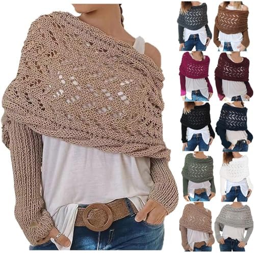 VYOCAO Womens Knitted Cable Shawl