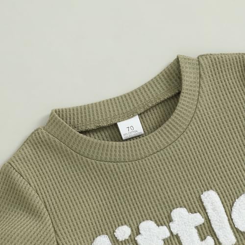 MERSARIPHY Newborn Boy Summer Waffle Knit Romper Set