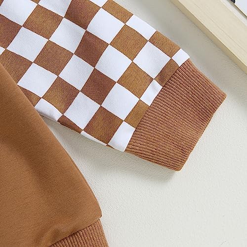 Cutie Toddler Boy Fall Outfit Soft Elastic Crewneck Pants Set