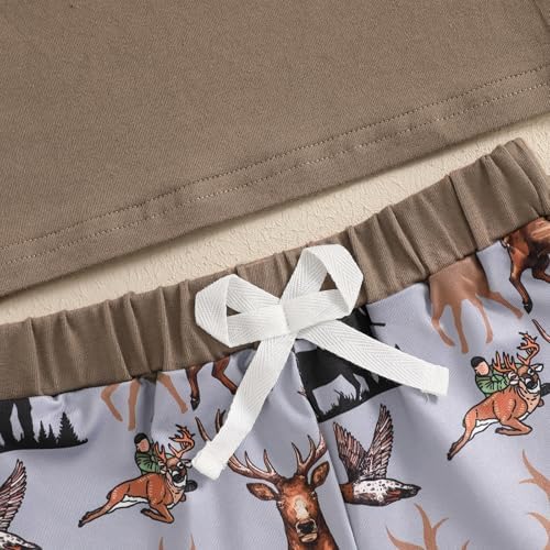 TODDLER BOY SUMMER OUTFIT HUNTING HUNTING DUCK DEER STDX CLOTHES SET