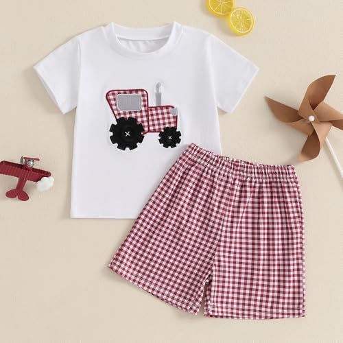 Weekend Tractor Glory Toddler BOYS summer Outfits Set
