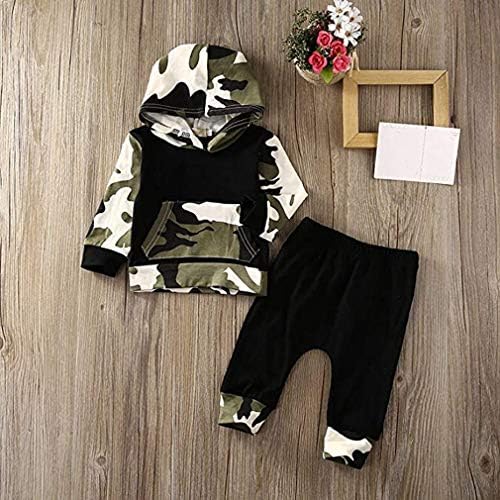 Soft 0-3 Toddler Camouflage Hoodie Set