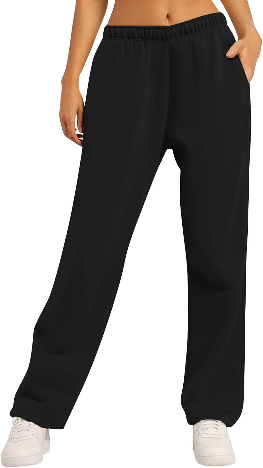 FAYUYIYO Womens Comfortable Plus Size Wide Leg Sweatpants