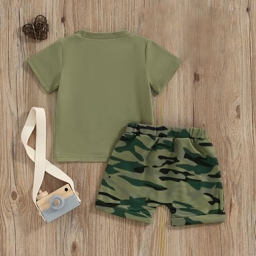 Baby Boy Summer Outfit Set camouflage T-shirt shorts