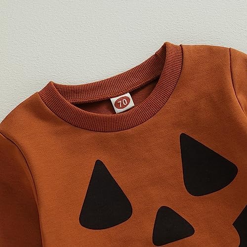 SAYOO Halloween Baby Outfit 2Pcs Pumpkin Ghost Sweatshirts Jogger Pants