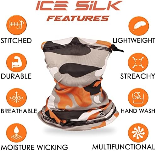 TuXCen Kids Camo Gaiter UV Protection Face Mask