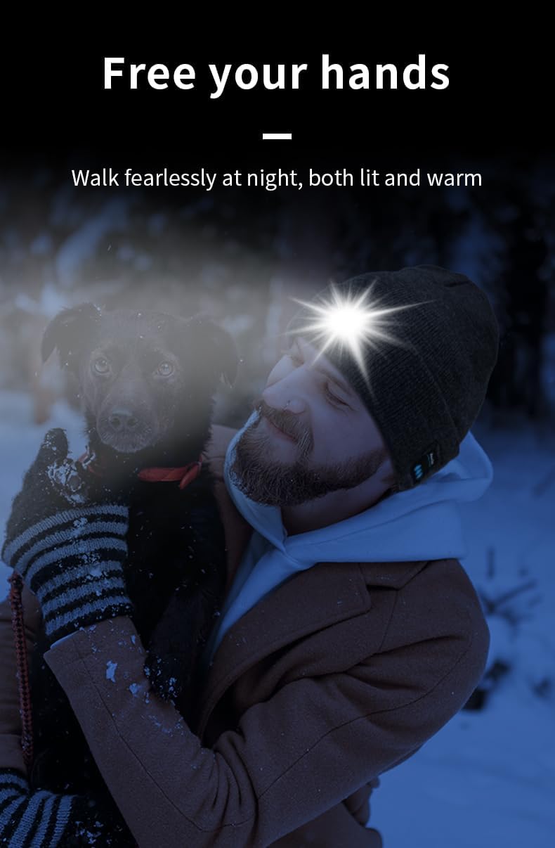 Spevert Unisex LED Bluetooth Beanie Winter Hat