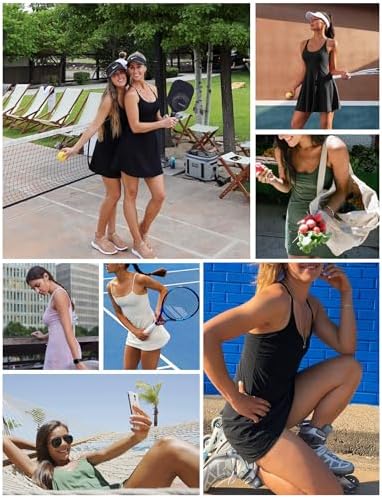 Heathyoga Womens Tennis Dress with Built-In Bra and Shorts