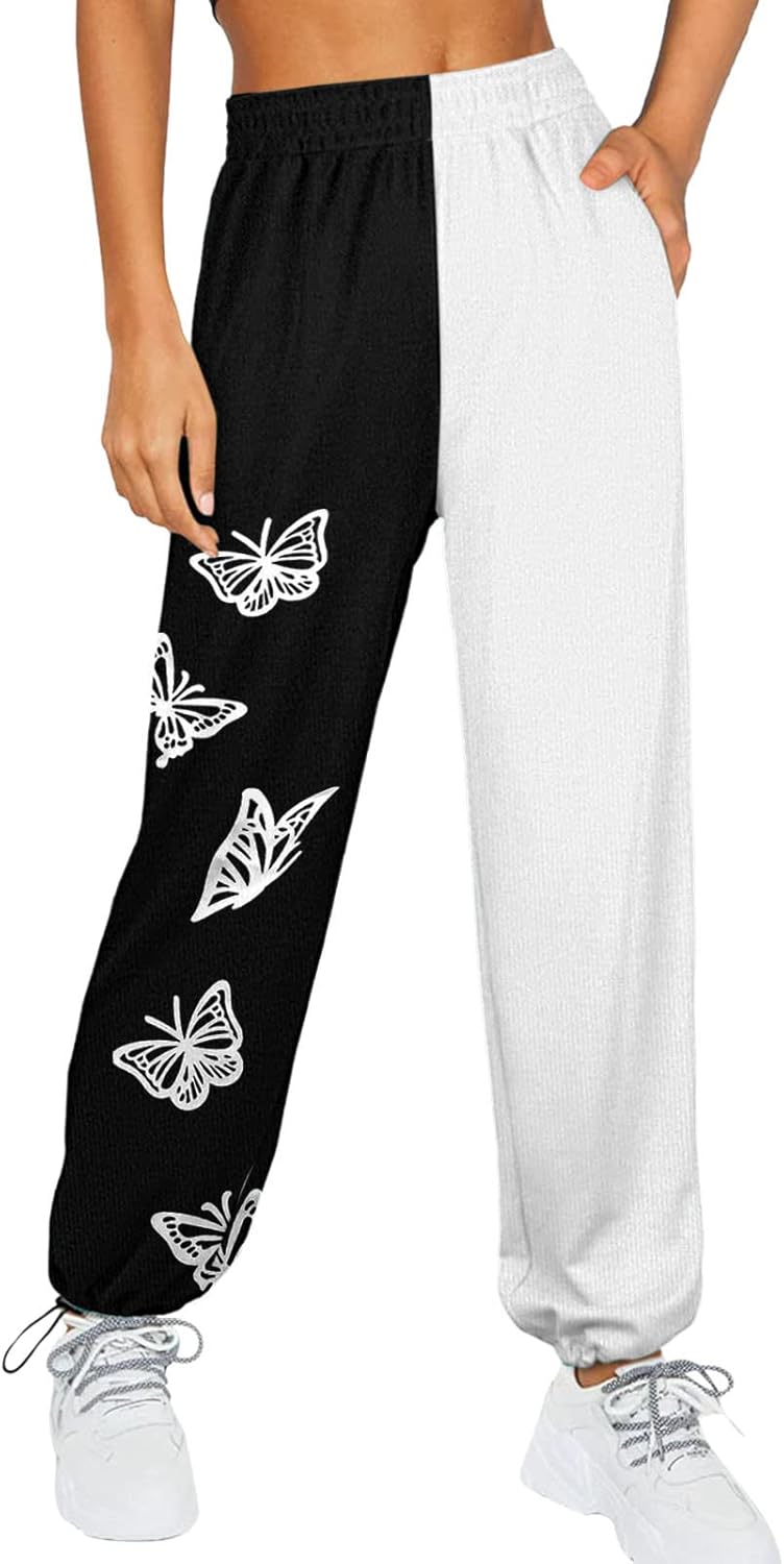 SDBRLD Christmas Print Womens Winter Sherpa Fleece Sweatpants
