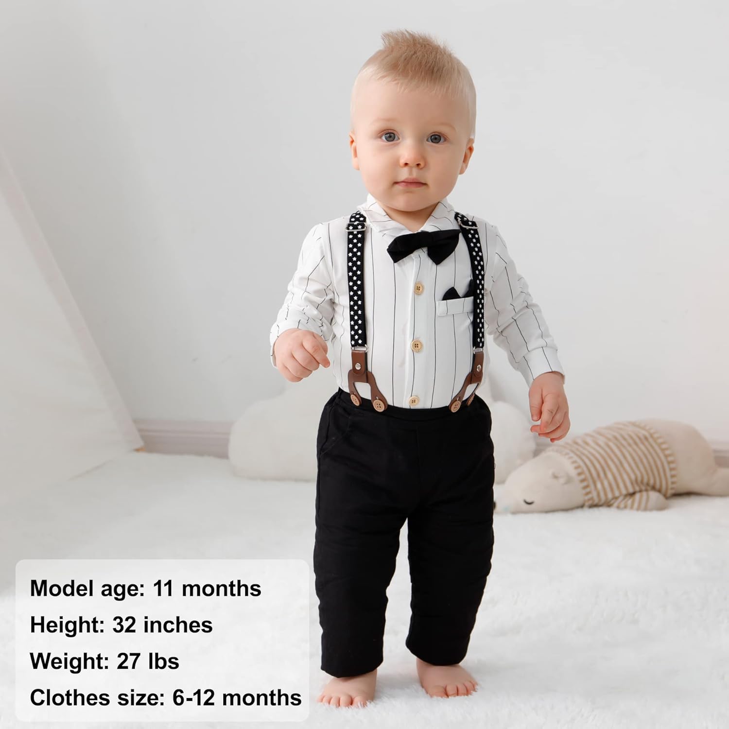 YALLET Baby Boy Tuxedo Set 0-18M