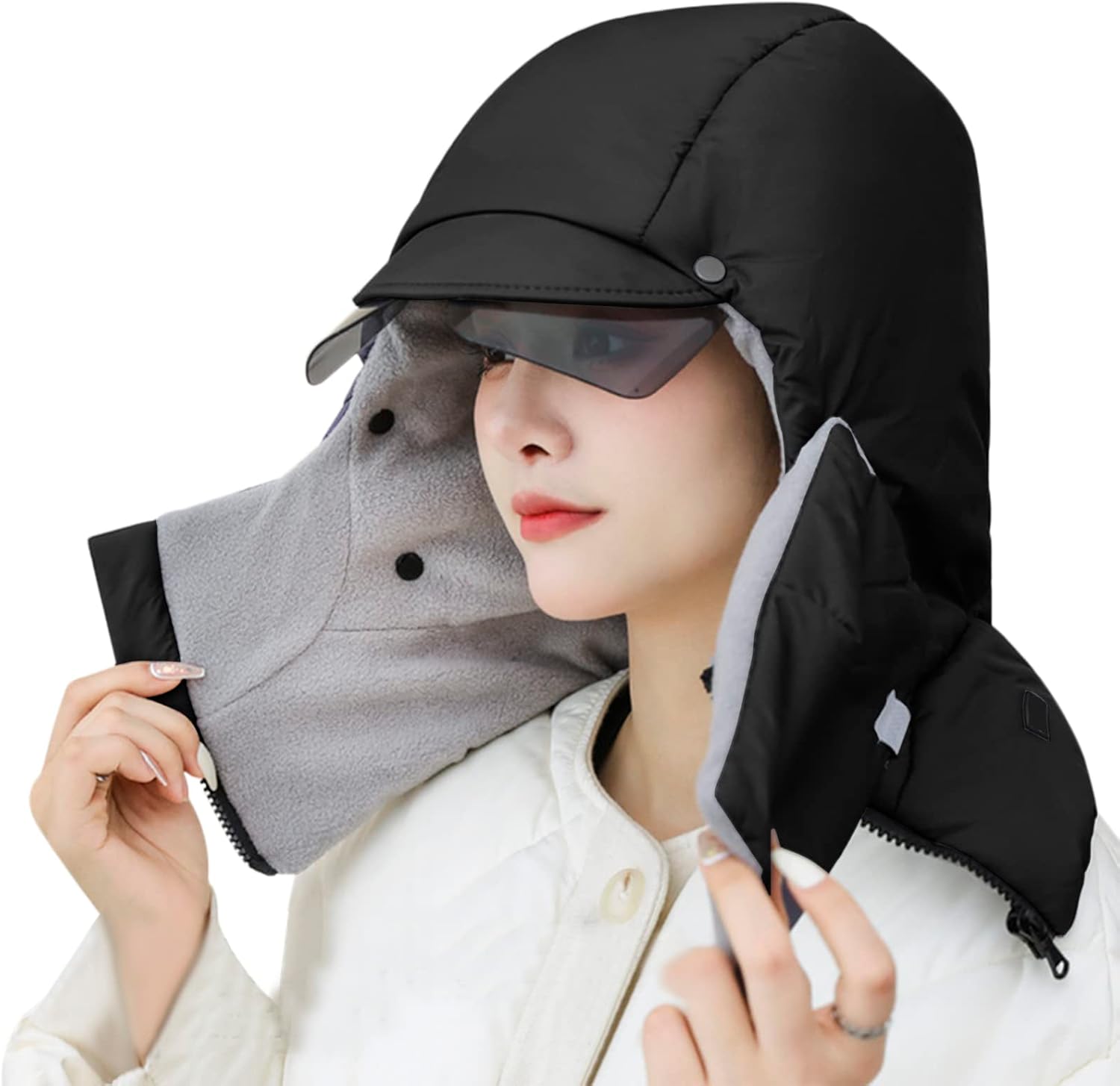 TINAYAUE 4-in-1 Waterproof Ski Hat