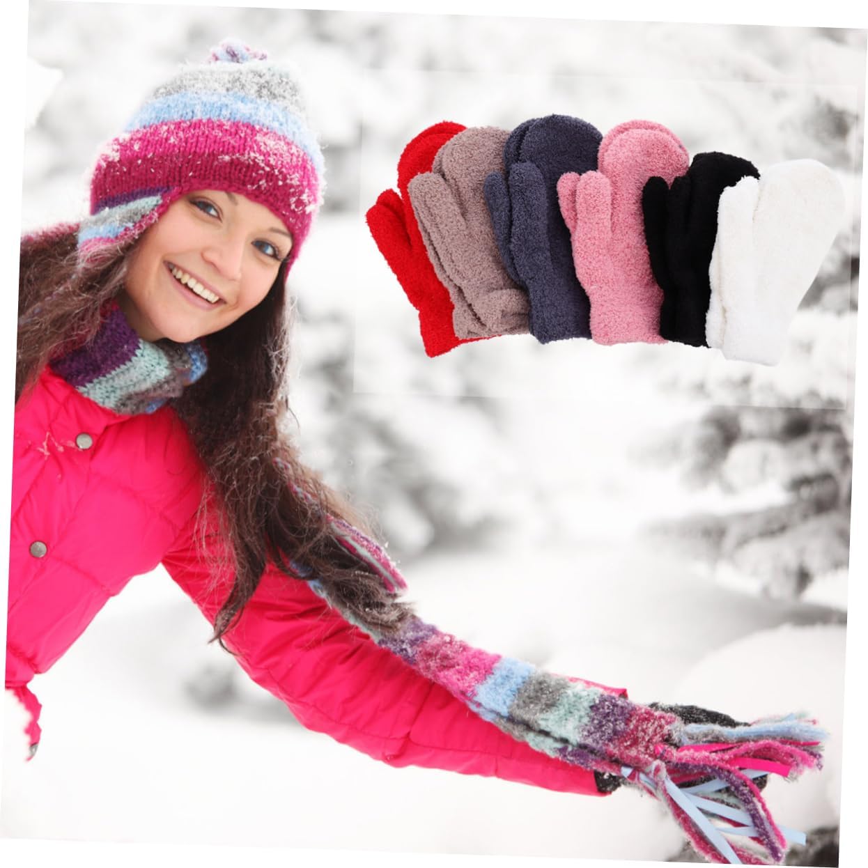 SAFIGLE Half Fleece Mittens