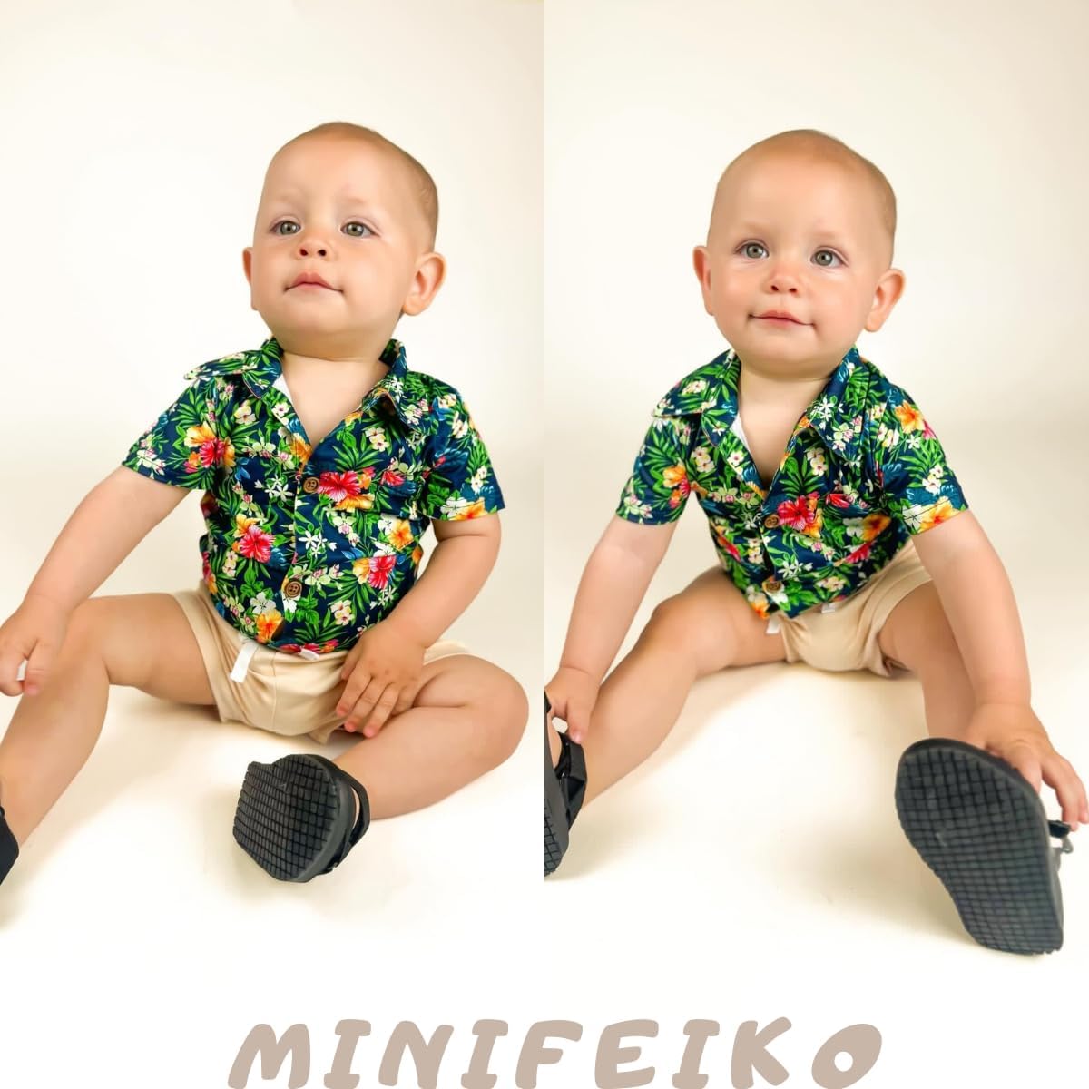 Baby Boy Hawaiian Romper Shorts Set