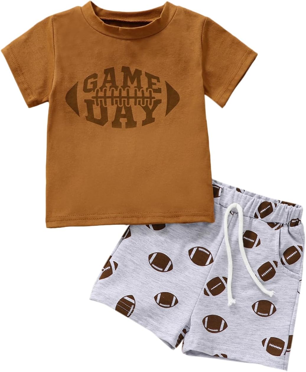 Xiaodriceee Toddler Boys Football Game Outfit Set