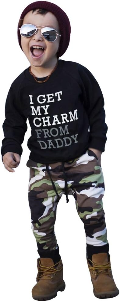 EnJoCho Newborn Boy Camouflage Romper Set 6M 1