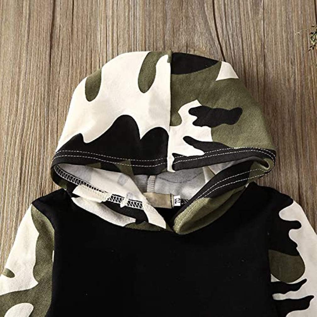 Soft 0-3 Toddler Camouflage Hoodie Set