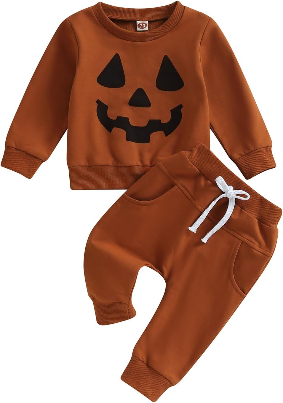 SAYOO Halloween Baby Outfit 2Pcs Pumpkin Ghost Sweatshirts Jogger Pants