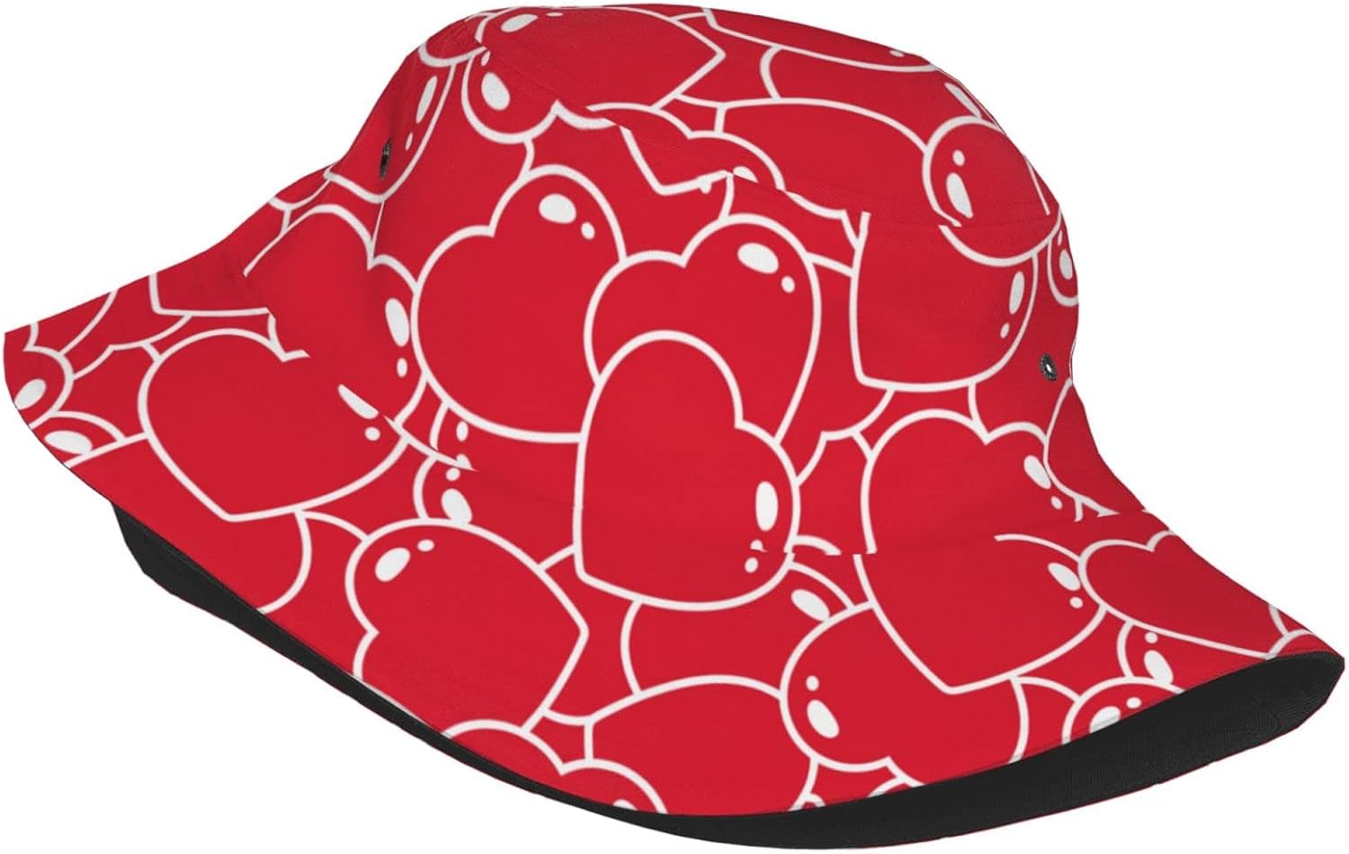 Beoek Heart Bucket Hat UV-protecting Sun Cap for Men Women