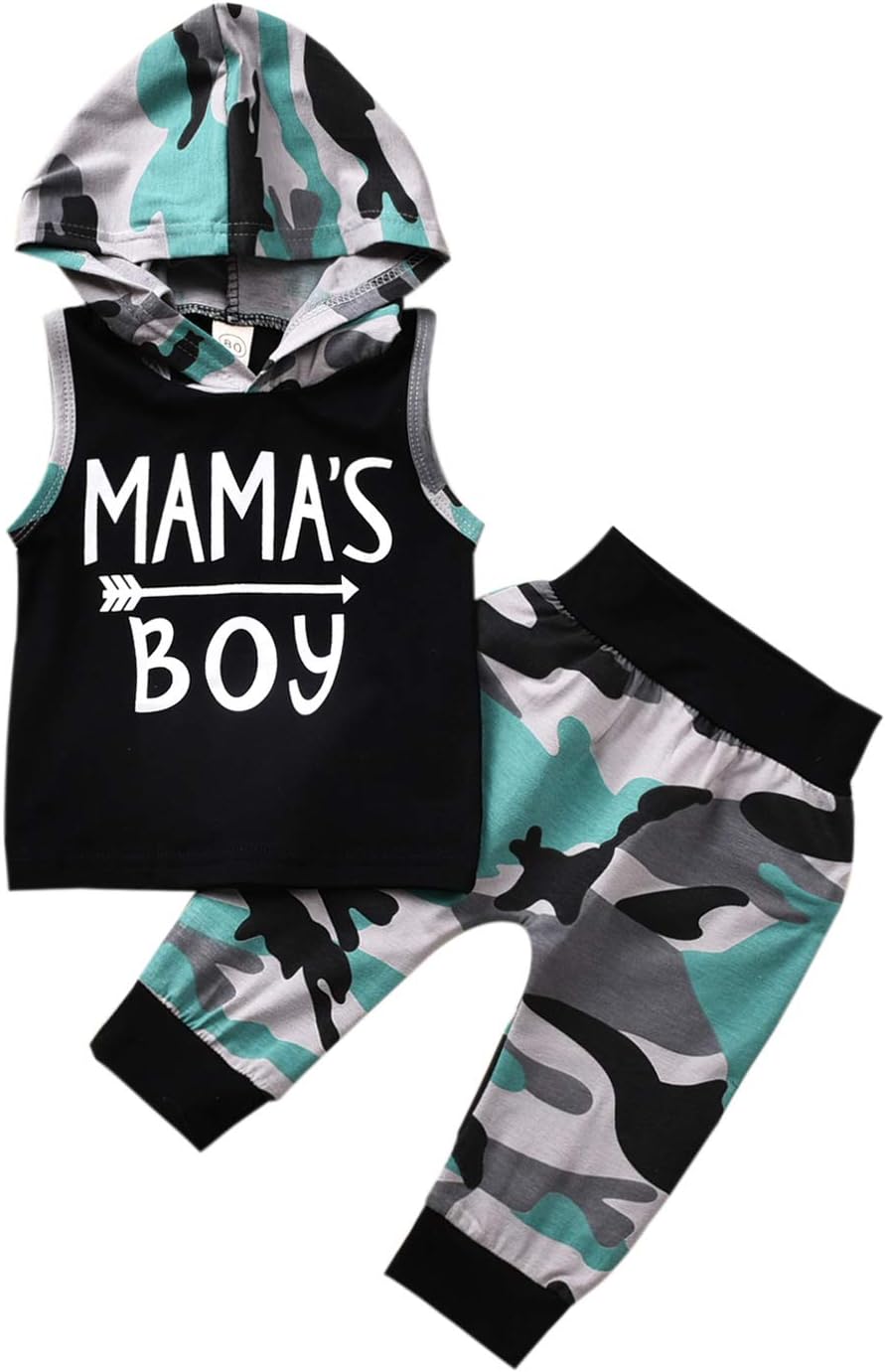 Aalizzwell Baby Camouflage Harem Hoodie Summer