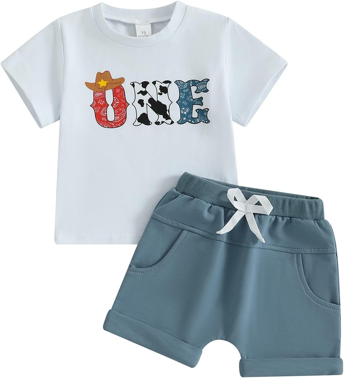Bagilaanoe 1st Birthday Baby Boy Western Outfit Set