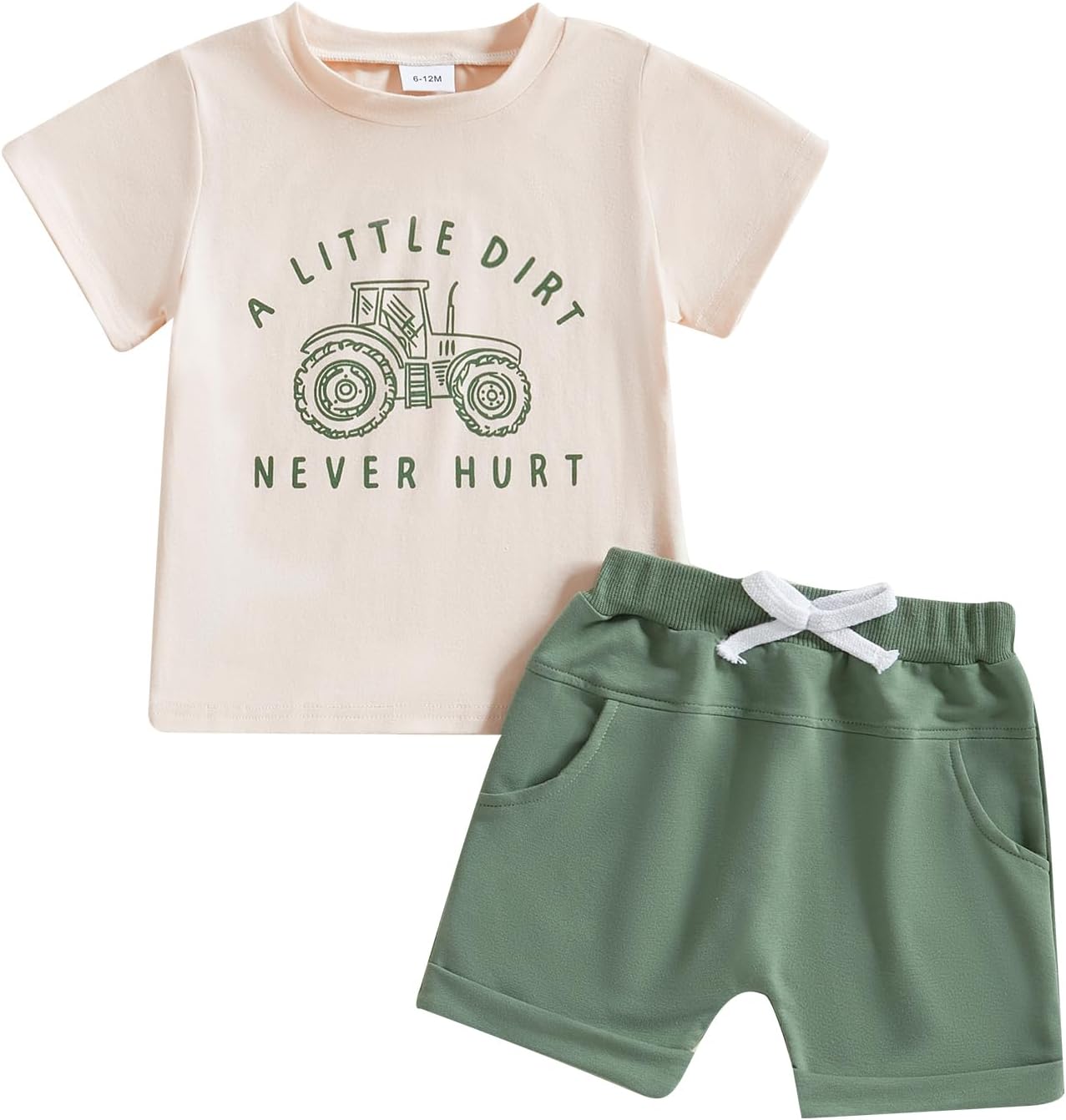 fhutpw Toddler Tractor T-Shirt Set for Boys