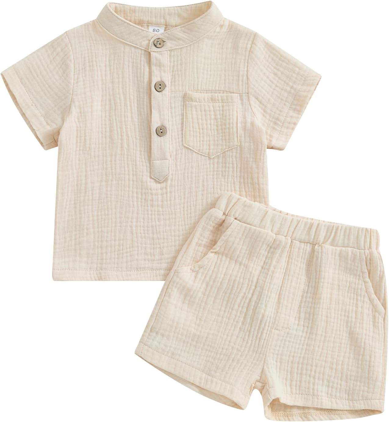 Little gentleman button-up short set