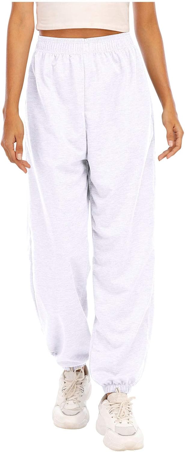 Baggy High Waist Cotton Sweatpants for Teen Girls