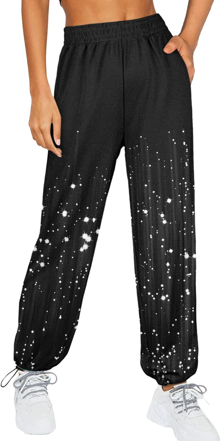 Womens Cinch Bottom Sweatpants with Pockets