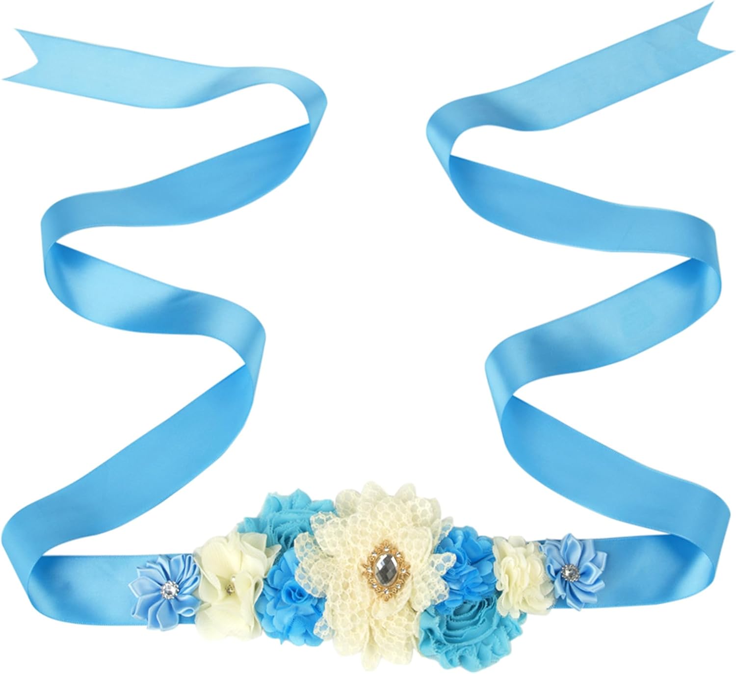 Handmade Sash Belt for Maternity Elegant Design with Flowers