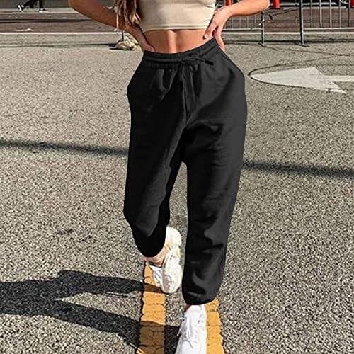 Baggy High-Wisted Womens Joggers With Pockets Y2K Cotton Athletic Sweatpants