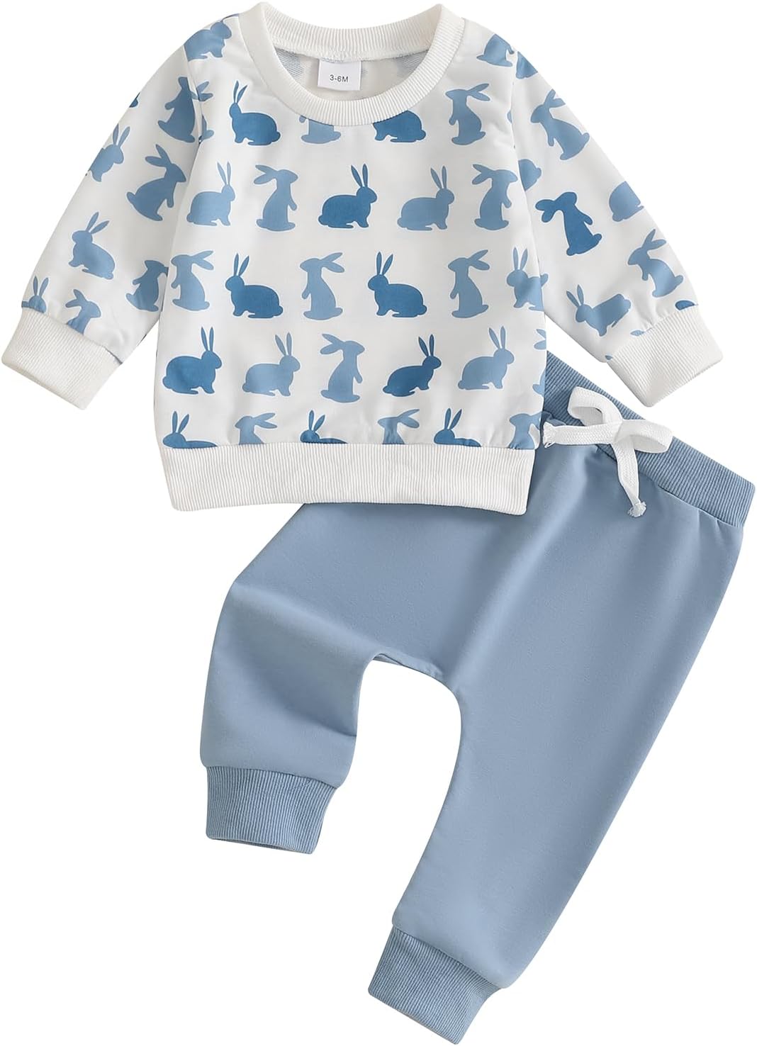 Bunny Long sleeve sweater and pants set for babies
