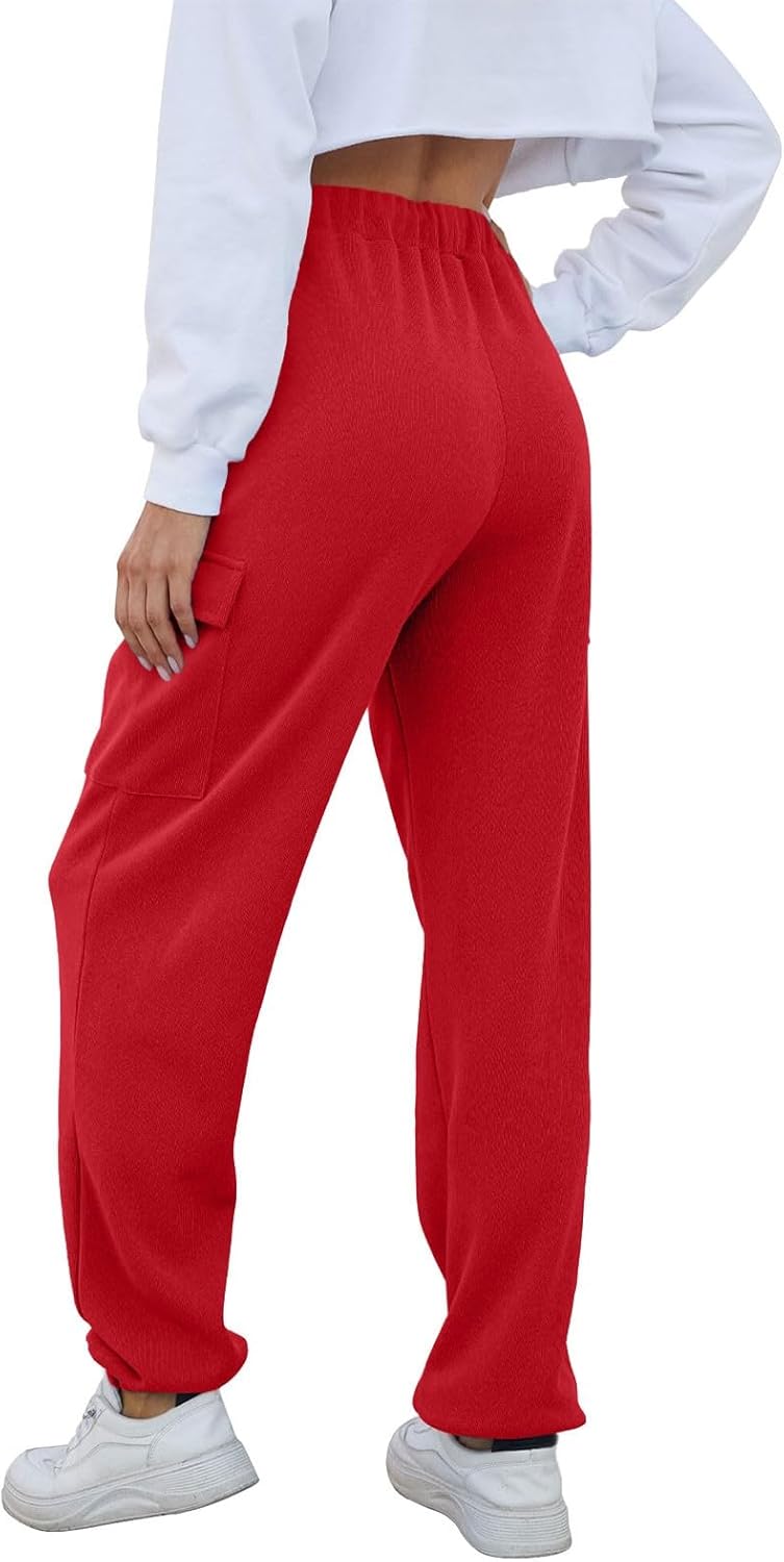 EOPUING Cargo Sweatpants for Women High Waisted