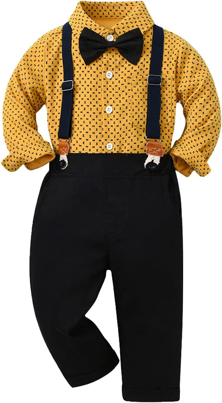 Toddler Boys Christmas Outfit Set with Pants and Shirt