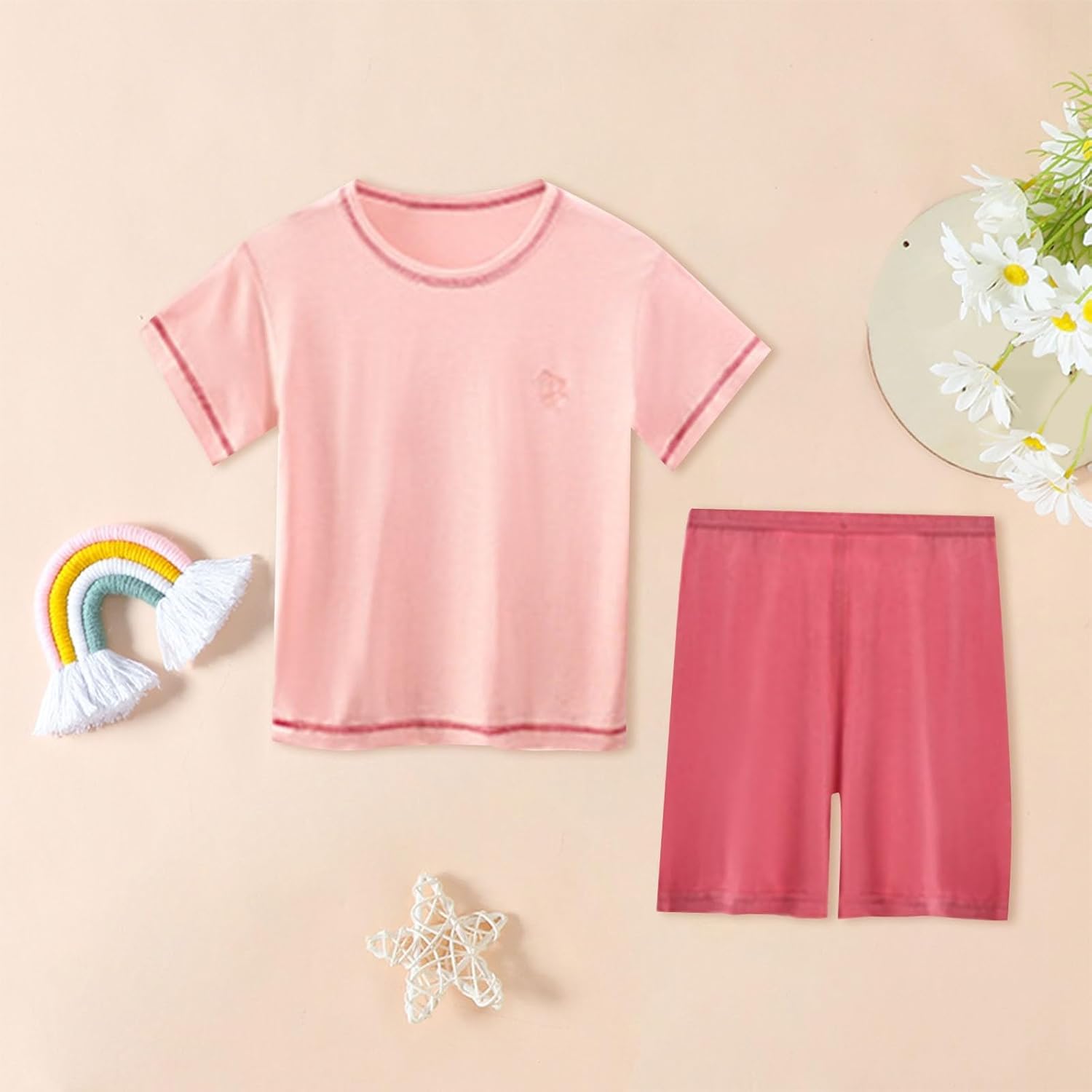 Moonker Kids Boys Summer Cotton Short Sleeve Loungewear