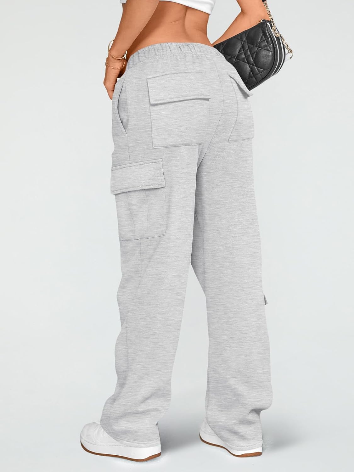 Premium Soft-Fuzzy Womens Joggers Faux-Fur Spring Pants F100 Loose Fit