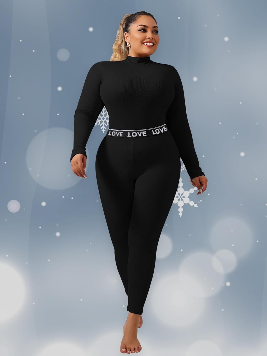 DAGGLOSA Womens Thermal Base Layer Set 1