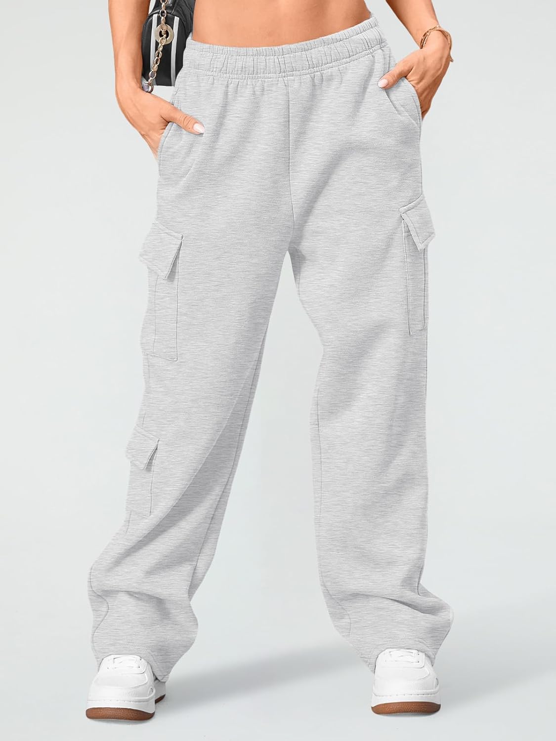Premium Soft-Fuzzy Womens Joggers Faux-Fur Spring Pants F100 Loose Fit