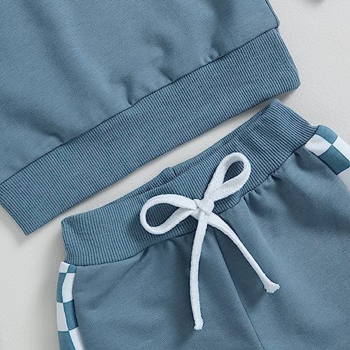 2-Piece Baby Boy Checkered Winter Outfit