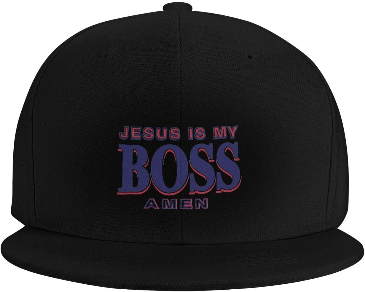 Jesus Is My Boss Flat Bill Hat