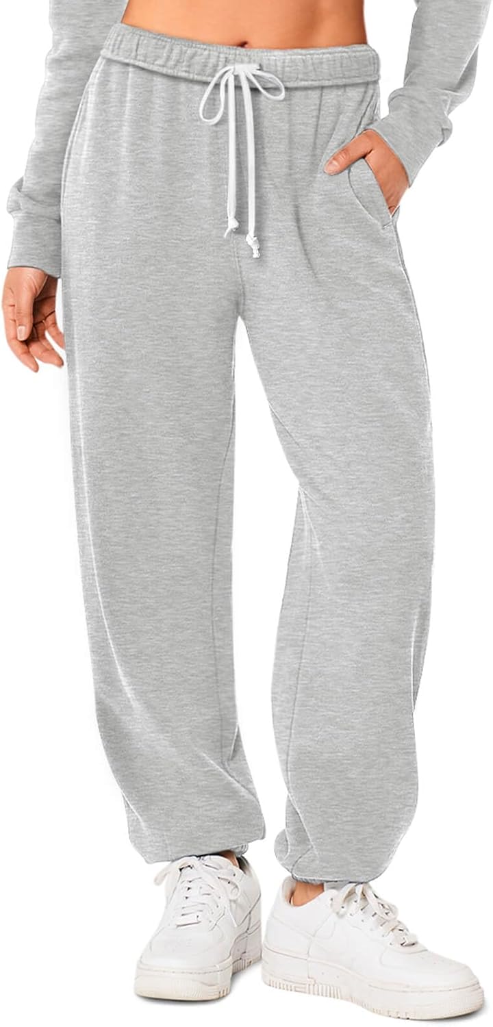 HeSaYep Womens High Waist Drawstring Sweatpants