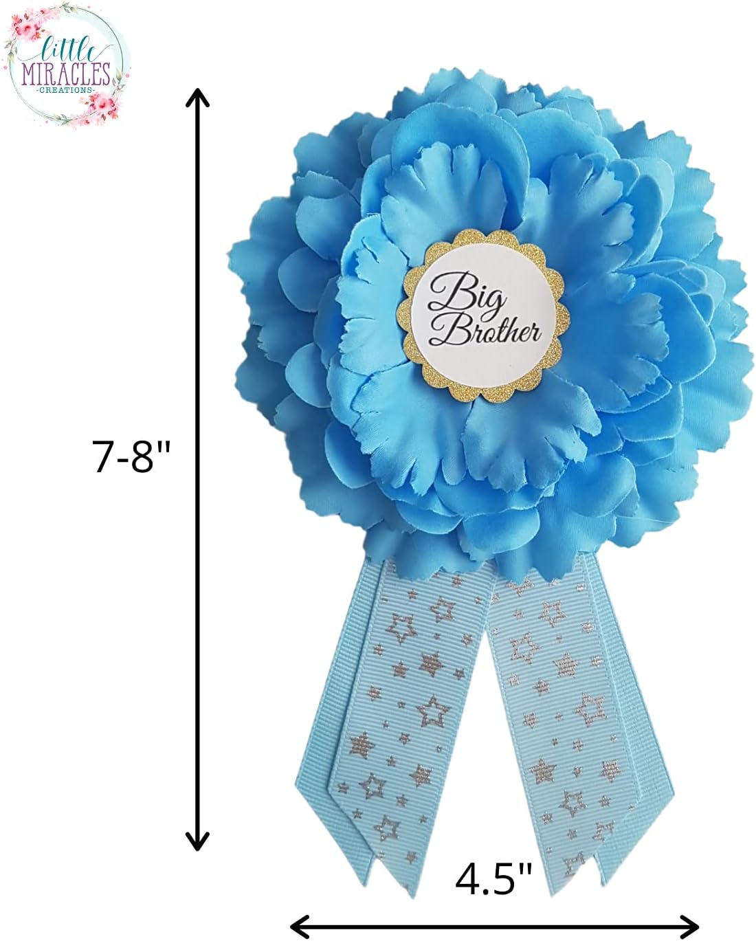 Sash Dads Pin - Maternity Belt USA Made Blue Baby Boy Shower