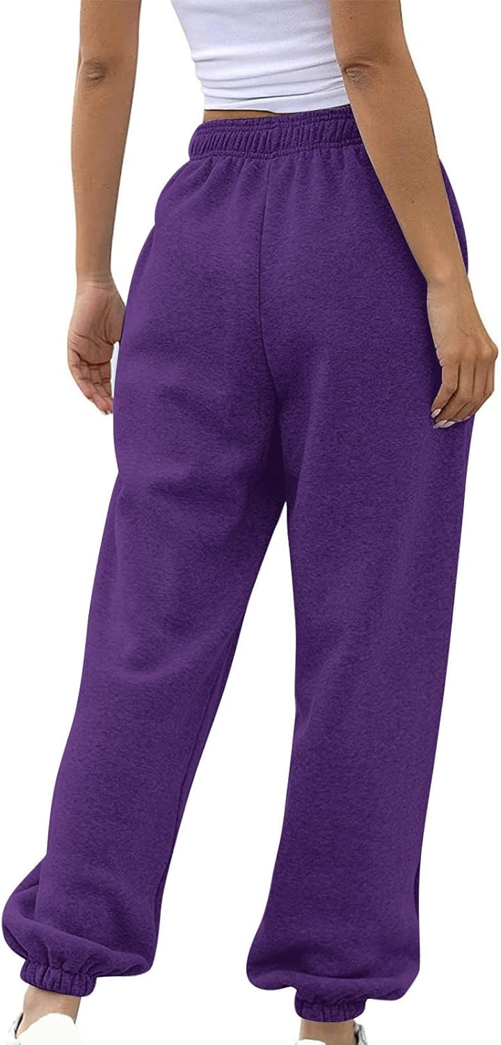 Womens Cinch Bottom Sweatpants High Waisted with Pockets