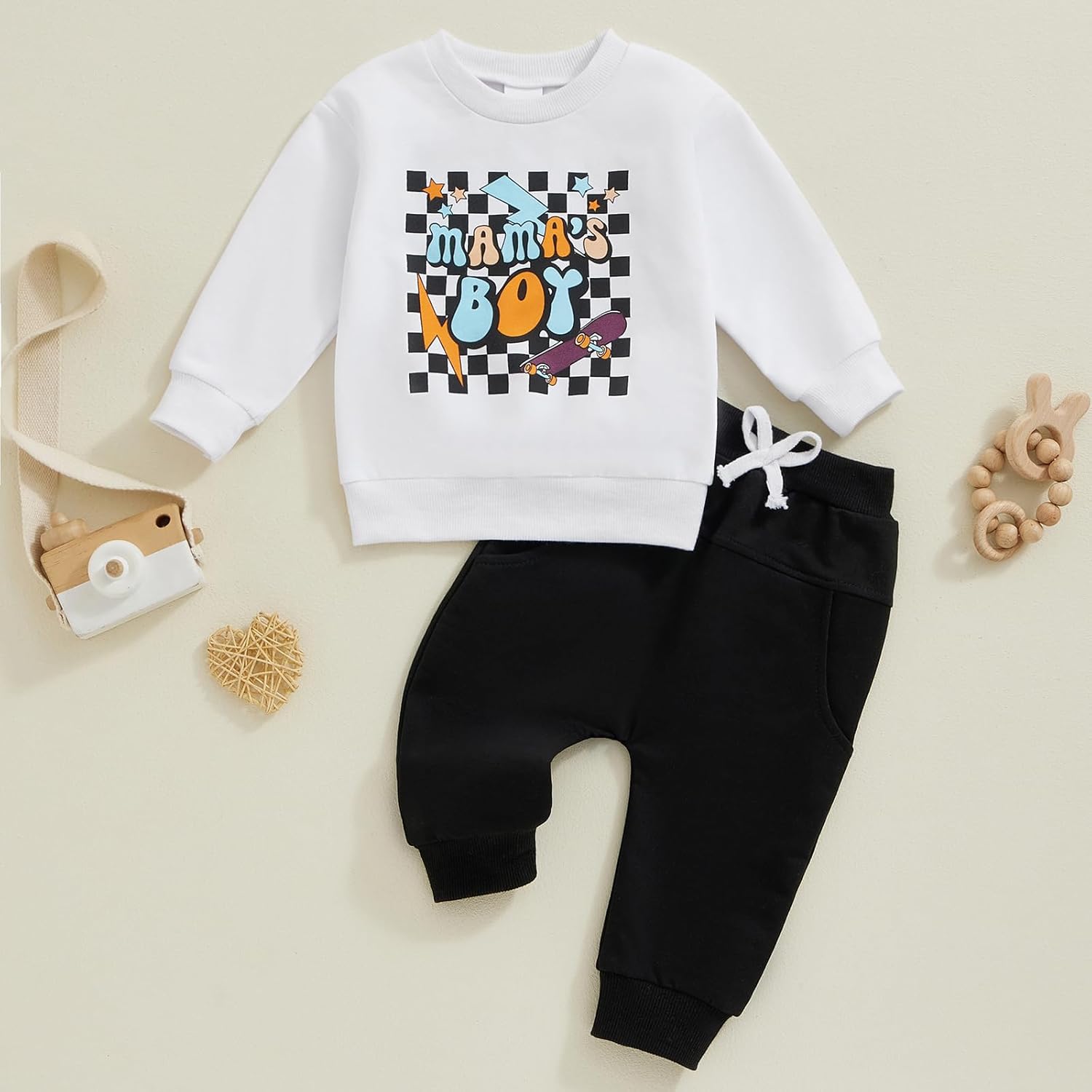 Long Sleeve Baby Boy Outfit - Cozy Winter Set for Toddler