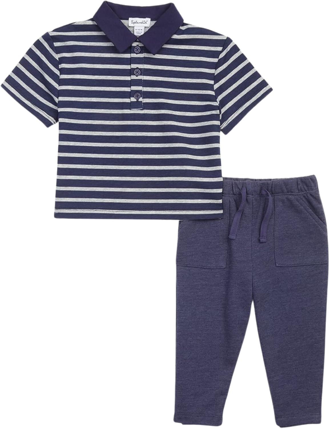 Splendid Baby Boys Blue Ink Stripe Shirt Sleeve Set