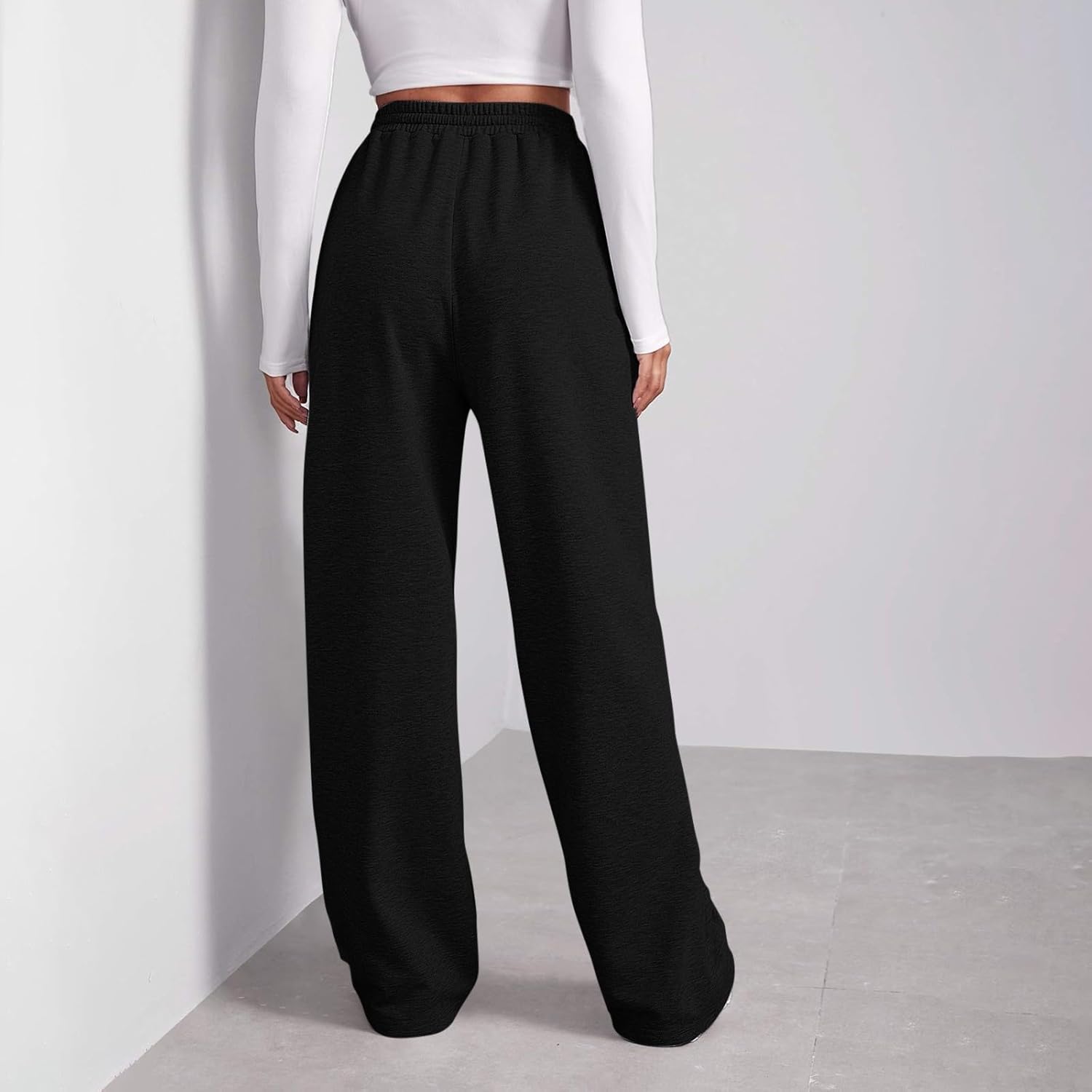 FAYUYIYO Womens Comfortable Plus Size Wide Leg Sweatpants